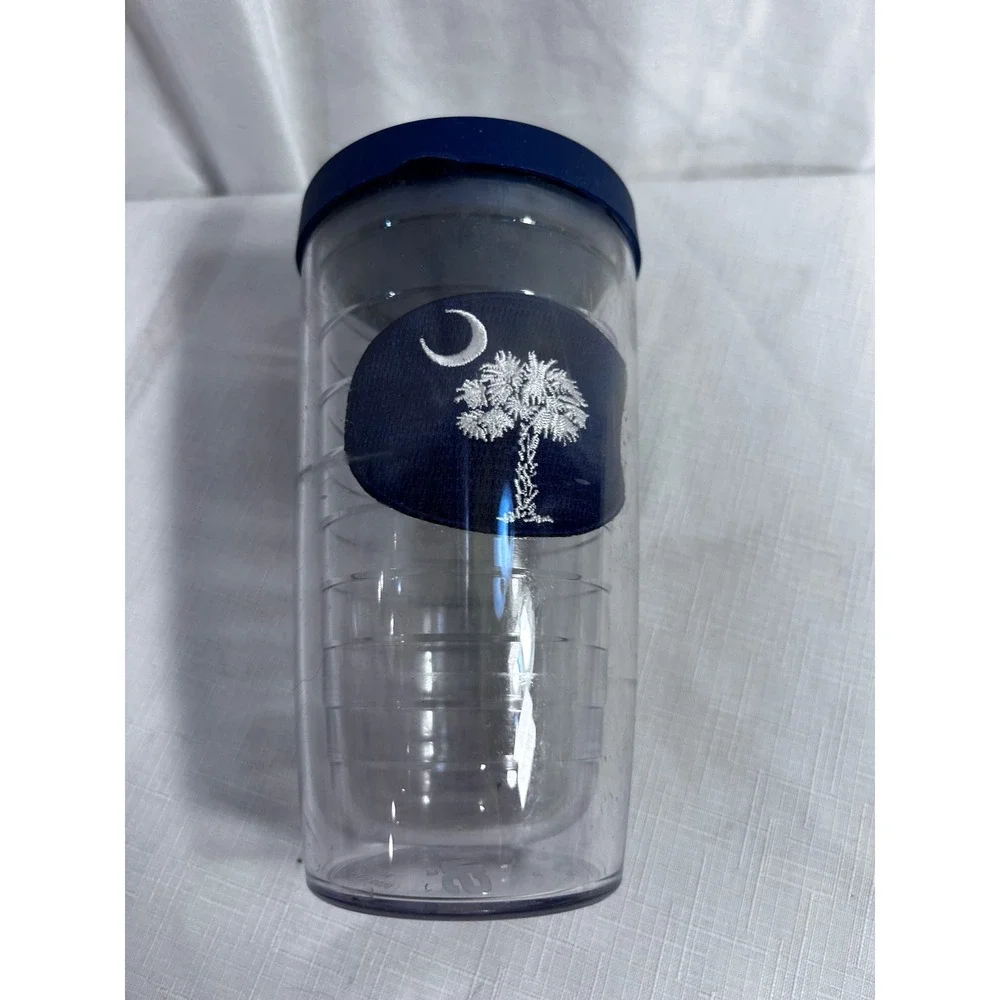 Tervis Tumbler 16oz Clear Blue South Carolina Palmetto Moon Insulated Travel Cup